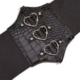 thumbnail image 3 of Slim Back Closure Waist Cinchers Belts Elastic Corsets Wide Belt Bustiers Underbust GOLD L, 3 of 7