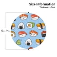 thumbnail image 3 of Disketp Kawaii Sushi (2) Funny Coasters,6 Pcs Leather Coasters With Holder, Perfect Housewarming Hostess Gifts,Protect Furniture From Water Marks Scratch And Damage, 3 of 9