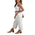 thumbnail image 4 of Women Solid Color Tank All-match Slim Stylish Sleeveless Crop Top, 4 of 7