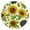 Yellow Sunflower Seed, variant on Yellow Sunflower Seed Pattern Round Fitted Tablecloth with Elastic Edge,Dining Table Cover Waterproof,Outdoor Round Tablecloth for Camping,Dining,Indoor and Outdoor