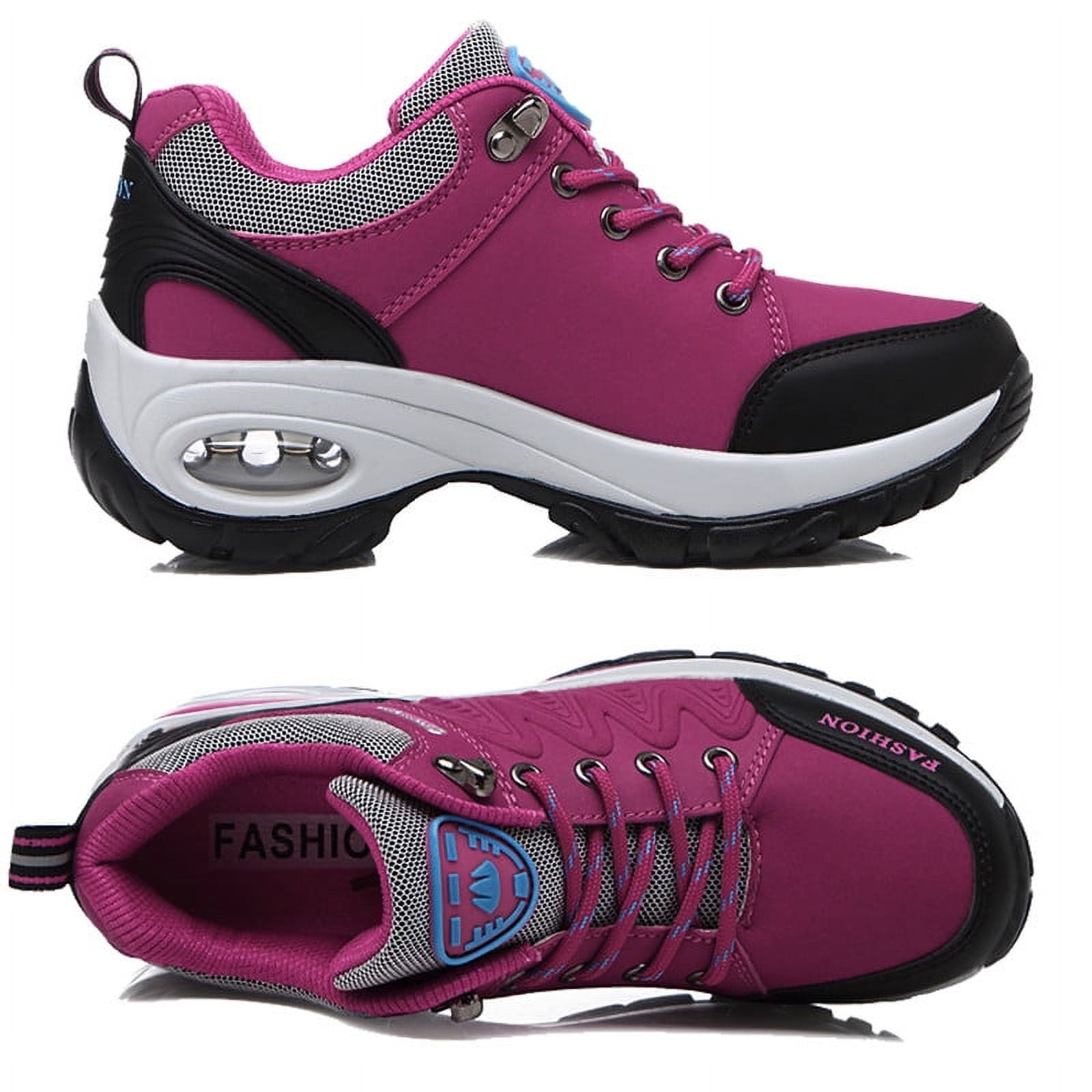 Stepedia Women's Hiking Shoes Athletic Anti-Slip Trekking Climbing Sneakers Walking Shoes with Arch Support, Rose