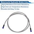 thumbnail image 6 of Unique Bargains 200cm Motorcycle Brake Clutch Oil Hose Line Nylon Stainless Steel Wire Braid PU Motorcycle Hydraulic Brake Line for Motorcycles Dirt Bike Silver Tone, 6 of 6