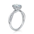 thumbnail image 2 of vylahjewellery Twist Engagement Anniversary Ring Emerald Cut Diamond Ring Promise Ring for Women 10K Vermeil White Gold Bridal Handmade Jewelry, 2 of 5
