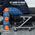 thumbnail image 4 of Shop stools,  2 in-1 Z mechanic creeper Seat Rolling Chair Auto Mechanics Shop Garage Work Stool, 4 of 12