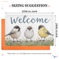 thumbnail image 3 of Three Birds on Floral Field Greeting Doormats Welcome Mats Gate Pads Entryway Outdoor 32" x 20", 3 of 8