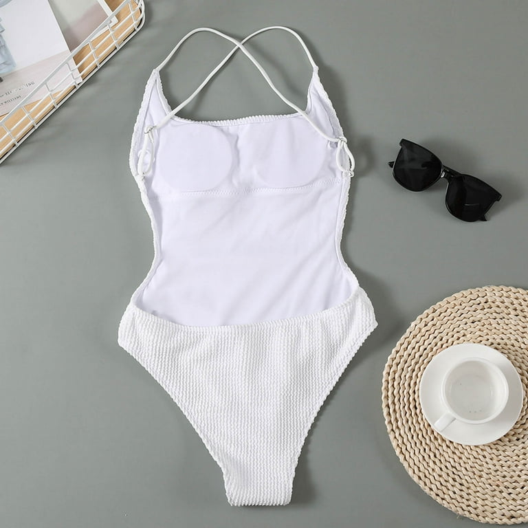 White ribbed bathing suit sale