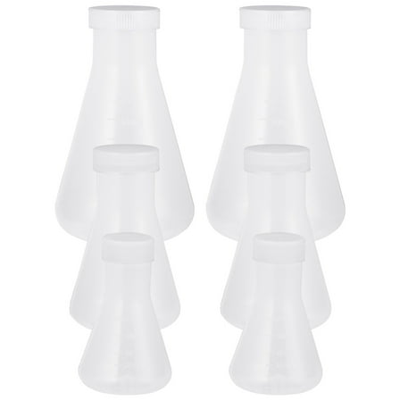 NICEXMAS Laboratory Flask Plastic 6Pcs 500Ml