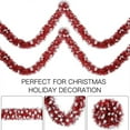 thumbnail image 4 of AYktou Christmas Garlands, 32.8 Ft Encrypted Red Pull Flower With Snowflake Christmas Tree Decor Artificial Faux Garland Ornament For Holiday Wall Hanging Staircase Fireplace Banister Railing Decor, 4 of 6