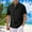 Black, variant on Hvot&aat Men Summer Casual Ventilate Top Henley Button Short Sleeve T-Shirts with Pocket Textured Outfits