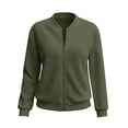 thumbnail image 4 of Kezqiaxn Bomber Jacket Women Fashion Clothing Solid Long Sleeve Casual Lightweight Jackets Fall Zip Up Coats for Women, 4 of 8