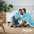 thumbnail image 3 of Deconovo Throw Sherpa Plush Blanket, 50x60 inch Teal, Machine Washable, Solid & Traditional Design, 3 of 7
