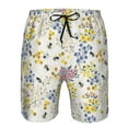 thumbnail image 3 of Goofa Wildflower Honeybee Printed Mens Swim Trunks Summer Quick Dry Short Beach Swimwear Bathing Suits-3X-Large, 3 of 9