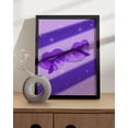 thumbnail image 5 of HAUS AND HUES Sunglass Art Purple Aesthetic Room Decor - Aesthetic Purple Wall Art & Cool Posters for Room Aesthetic Neon Pictures Wall Decor Purple Room Decor | Heart Glasses (Black Framed, 12x16), 5 of 6