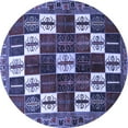 thumbnail image 1 of Ahgly Company Indoor Round Persian Blue Traditional Area Rugs, 4' Round, 1 of 4