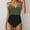 Green, variant on Women's Swimwear One Piece Tummy Control Underwire Under $10 V-neck Swimsuit Solid Color Mesh Bikini
