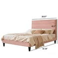 thumbnail image 1 of Kojooin Bed Frame with Headboard, Upholstered Platform Bed with Sturdy Wood Slats, No Box Spring Needed, 1 of 6