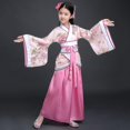 thumbnail image 1 of Traje de bata de seda chino gratis, Kimono para niñas y niños, abanico étnico Vintage tradicional de China, traje de baile de coro de estudiantes Hanfu, 1 of 4
