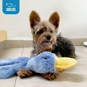 Best Pet Supplies Crinkle Dog Toy for Small, Medium, and Large Breeds, Cute No Stuffing Duck with Soft Squeaker, Fun for Indoor Puppies and Senior Pups, Plush No Mess Chew and Play
