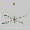 thumbnail image 6 of 8 Arm Brass Sputnik Cone Shade Chandelier Light Fixture, 6 of 8
