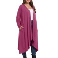 thumbnail image 3 of Cueply Women's Plus Size Cardigan Lightweight Long Sleeve Maxi Long Knitted Tops Open Front Sweater, 3 of 6