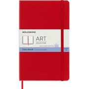 Moleskine Art Sketchbook, Hard Cover, Large (5" x 8.25"), Plain, Red