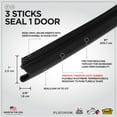 thumbnail image 3 of M-D Building Products 11826 81 in. Black Premium Rubber PLATINUM™ Top and Sides Door Seal for Doors with Kerf/Channel, 3 of 9