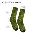 thumbnail image 2 of Crew Socks for Women Men Athletic - Green Glitter Sparkle Soft Comfort Breathable Mid-Calf Sole Running Socks Womens Men, 2 of 7