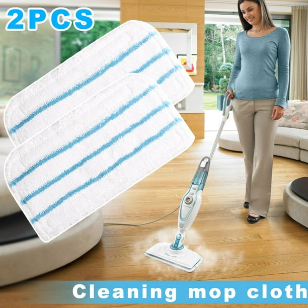 Alexsix 2Pcs Microfiber Steam Mop Pad Cleaning Relacement Pads for
