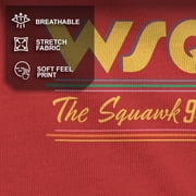 Netflix Mens Stranger Things Retro Radio The Squawk WSQK 94.5 FM Stripes T Shirt