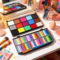 thumbnail image 4 of Lunxisen 1 Pcs Face Paint Kit for Kids Set Art Supplies Face Painting Palette Crayons Stencils Sponges Brushes Party Stage, 4 of 9