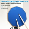thumbnail image 4 of Uxcell Practice Drum Pad Set, 12 Inch Double Sided Silent Snare Drum Pad with 5A Drumsticks for Drummers, Beginners, Quiet Training (Blue), 4 of 6