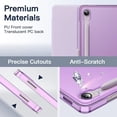 thumbnail image 3 of JETech Case for Samsung Galaxy Tab S10 FE / S9 FE 10.9-Inch, Slim Translucent Back Tri-Fold Stand Protective Tablet Cover, Support S Pen Charging, Auto Wake/Sleep (Lavender), 3 of 7