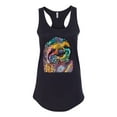 thumbnail image 3 of Funny Neon Sloth | Dean Russo Art Animal Lover Ladies Racerback Sleeveless Top, Black, XL, 3 of 5
