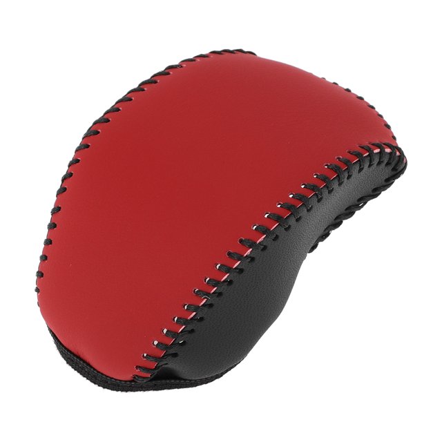 Cubierta de pomo de cambio de marcha Unique Bargains para Toyota RAV4 2019-2024 Antideslizante Rojo Negro Cuero Sintético 1 Pc