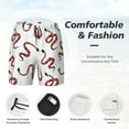thumbnail image 5 of Fotbe Red Snake Men’s Swim Trunks Quick Dry Swim Shorts Board Shorts with Mesh Lining-Large, 5 of 9