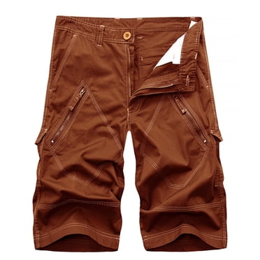 uikmnh Mens Shorts Men's Cargo Shorts Baggy Multi Pocket Five Quarter Mid Length Size:31