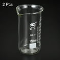 thumbnail image 3 of Uxcell 150ml Tall Form Glass Beaker 3.3 Borosilicate Graduated Lab Measuring Cups 2 Pack, 3 of 5