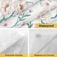 thumbnail image 4 of No Hook Shower Curtains with Snap-in Liner Set, Watercolor Floral Waterproof Hotel Style Bathroom Shower Curtain, Spring Botanical Flowers Tree Branches Breathable Mesh Top Bath Curtains 60''x72'', 4 of 9