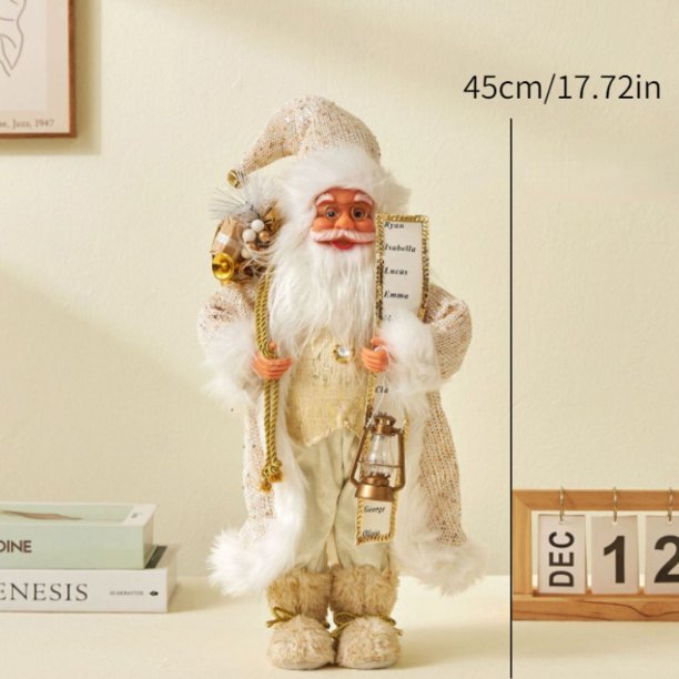 Muñeco de Papá Noel grande de 45 cm, adornos para árbol de Navidad, decoraciones de oficina, regalo de Año Nuevo para niños, suministros para fiestas, Navidad