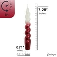 thumbnail image 2 of FCMSHAMD 7.3'' White Red Christmas Taper Candles(2 Pack), 2 of 5