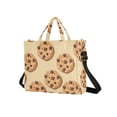 thumbnail image 2 of Chocolate Chip Cookies Small Corduroy Tote Bag Handbag Large Messenger Bag Shoulder Crossbody Zipper Bag Purse, 2 of 8