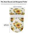 thumbnail image 6 of HELLHERO Sunflower Toilet Seat Lid Cover for Elastic Edge Elastic Fabric Adjustable Stretch Fit Reusable Stretch Dust-Proof Stylish Gifts, 6 of 6