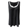 thumbnail image 4 of Pompotops Women's Blouse New Casual Loose Color Splicing Classic Vest Tops, 4 of 5