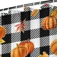 thumbnail image 3 of Fall Pumpkins and Leaves Buffalo Plaid Shower Curtain 72"x72" ,Bathroom Decorative Shower Curtains Set with 12 Hooks,Modern Waterproof Washable Shower Curtain, 3 of 6
