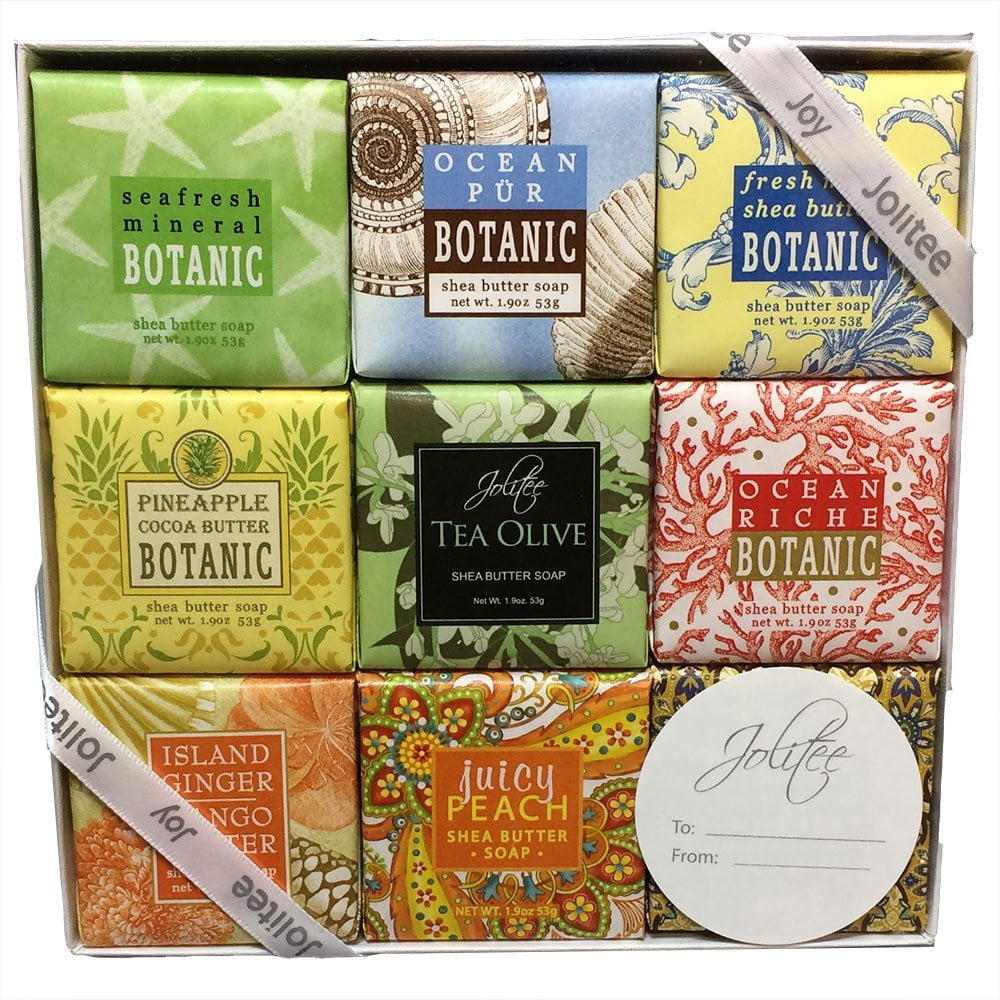 French Milled Botanical Soap Sampler Set in Nine Fabulous Scents