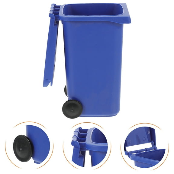 OUNONA 2-Pack Mini Trash Cans for Home and Office Desk, Recycling Containers, Compact Waste Bins for Organizing Supplies