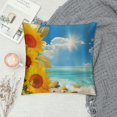 thumbnail image 2 of Autua Sunflowers Shells Beach Decorative Throw Pillow Cover for Home Couch Living Room Bed Sofa - High-Quality Printed Cushion Cover Summer Theme 1PC 18x18in, 2 of 5