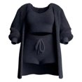 thumbnail image 3 of Bovxnpu 2 Piece Sets for Women Lounge Sets for Women 3 Piece Outfits Set Soft Homewear Long Sleeve Hooded Set Matching Tracksuit Set, 3 of 4