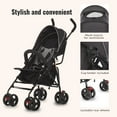 thumbnail image 5 of Dream On Me Vista Moonwalk Stroller | Lightweight Infant Stroller with Compact Fold | Multi-Position Recline | Canopy with Sun Visor | Perfect for Traveling and Theme Parks, Black, 5 of 11