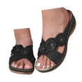 thumbnail image 3 of Women's Breathable Platform Sandals Wedge Cross Strap Arch Support Indoor, 3 of 5
